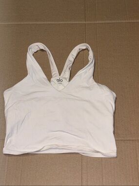 ALO Yoga White Women's Tank Crop Top